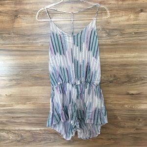 Dolce Vita Blue Tie Dye Romper Cover-Up Swimwear